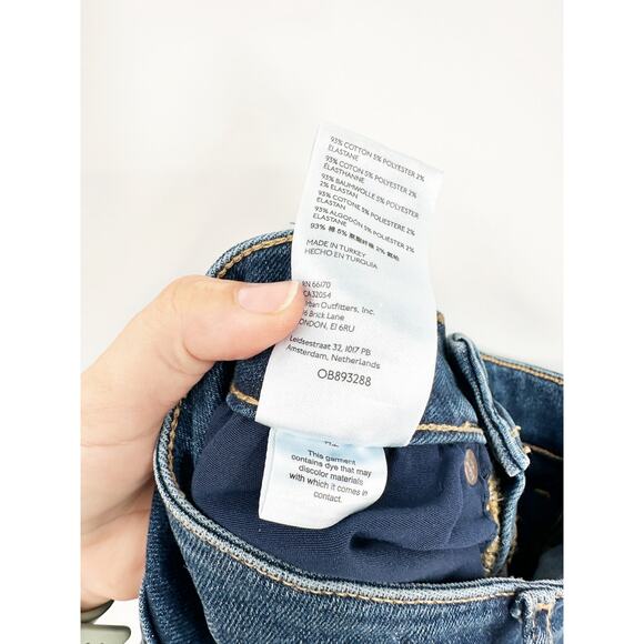 Free People We The Free Raw Hem High Rise Jegging Skinny Jeans Size 25 - Picture 6 of 6